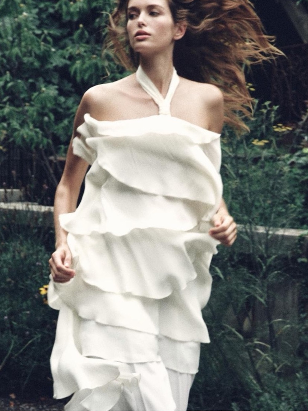 Zara Ivory Halter Ruffle Mini Dress - Picture 4 of 10